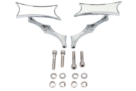 Oblique Mirror Set Billet Chrome - V-Twin Mfg.