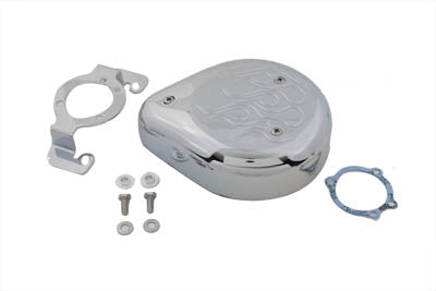 Teardrop Air Cleaner Kit Chrome Flame - V-Twin Mfg.