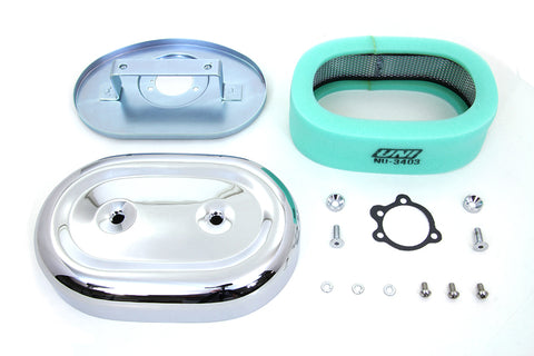 Chrome Oval Air Cleaner Assembly - V-Twin Mfg.