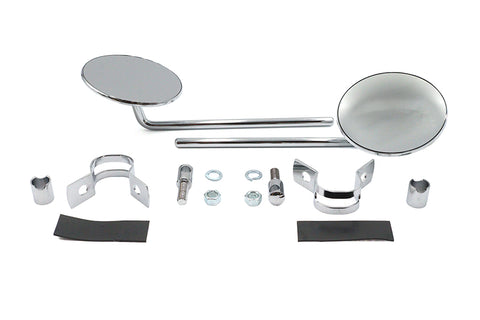 Round Mirror Set Chrome - V-Twin Mfg.