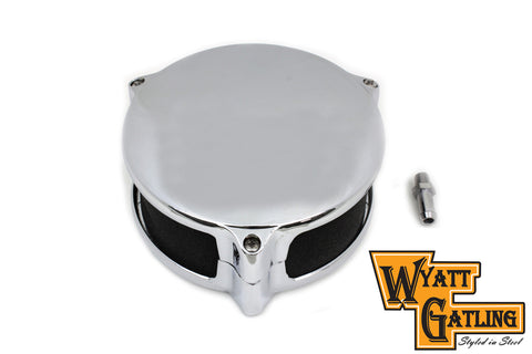 Wyatt Gatling Chrome Deco Air Cleaner Assembly - V-Twin Mfg.