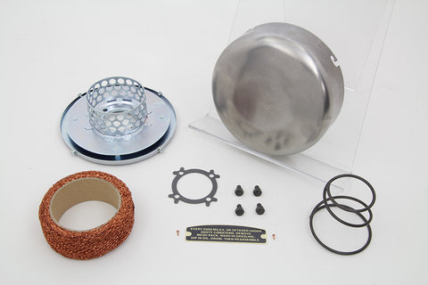 Smooth Raw J-Slot Air Cleaner - V-Twin Mfg.