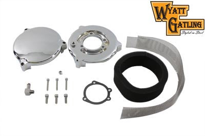 Wyatt Gatling Air Cleaner Smooth Chrome - V-Twin Mfg.
