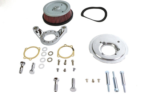Hi-Flow Air Cleaner Backing Plate Kit Chrome - V-Twin Mfg.