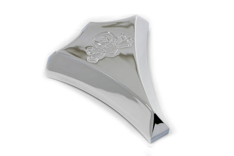 Billet Carburetor Cover Skull Style Chrome - V-Twin Mfg.