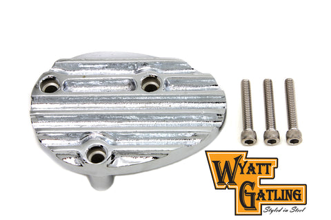 Wyatt Gatling Chrome Finned Carburetor Cover - V-Twin Mfg.