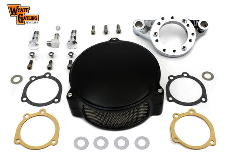 Black Wyatt Gatling Air Cleaner Assembly - V-Twin Mfg.