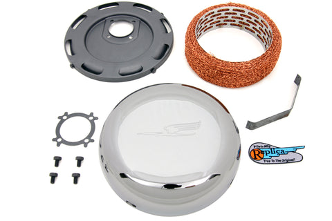 7 inch Linkert Bird J-Slot Style Air Cleaner Assembly Chrome - V-Twin Mfg.