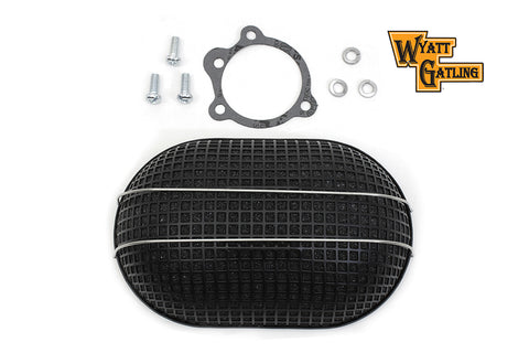 Wyatt Gatling Black Turbo Air Cleaner - V-Twin Mfg.