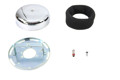 7 inch Round Air Cleaner Chrome - V-Twin Mfg.