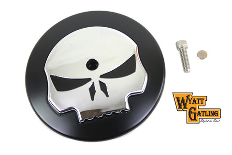 Wyatt Gatling Skull Air Cleaner Cover Insert - V-Twin Mfg.