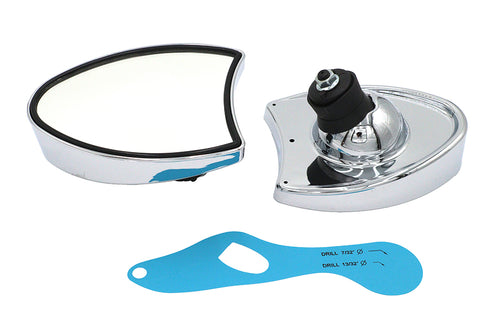 Chrome Touring Style Mirror Set - V-Twin Mfg.