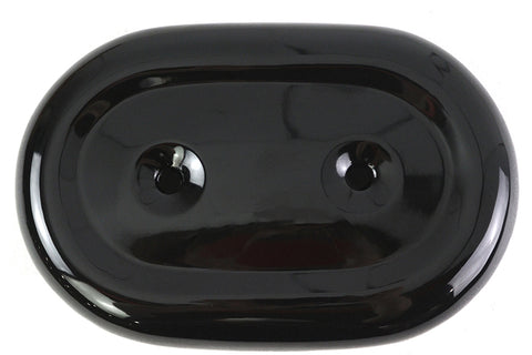 Oval Air Cleaner Cover Black - V-Twin Mfg.