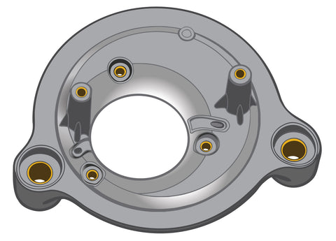 160mm Teardrop Air Cleaner Backing Plate - V-Twin Mfg.