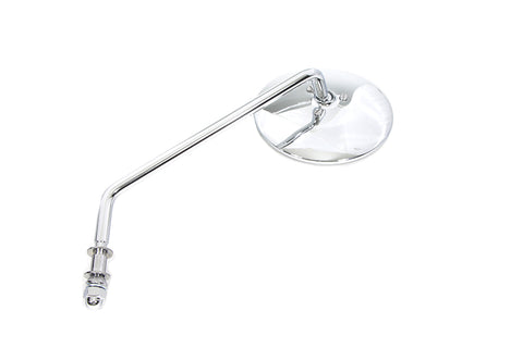 Round Mirror Stainless Steel with Billet Stem - V-Twin Mfg.