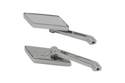 Parallelogram Mirror Set Chrome - V-Twin Mfg.