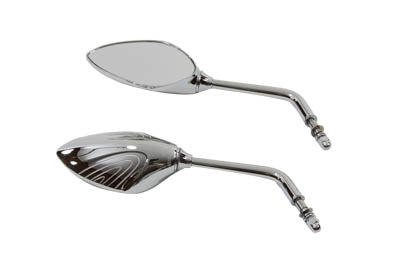 Lazer Wing Mirror Set Chrome - V-Twin Mfg.