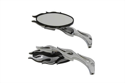 Chrome Fireball Mirror Set - V-Twin Mfg.