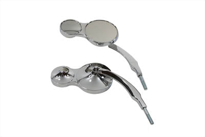 Split Vision Round Mirror Set - V-Twin Mfg.