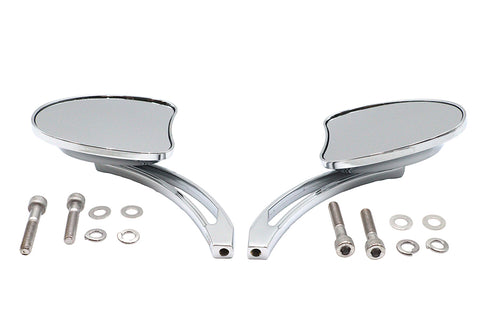 Mini Tapered Mirror Set with Long Slotted Stem - V-Twin Mfg.