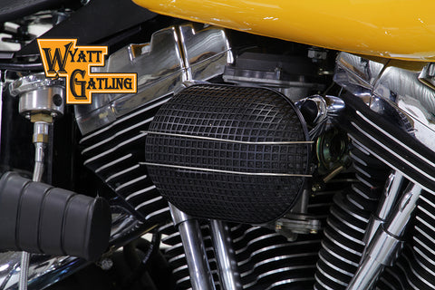 Black Wyatt Gatling Air Cleaner Assembly - V-Twin Mfg.