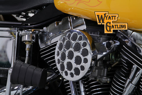 Chrome Wyatt Gatling Air Cleaner Assembly - V-Twin Mfg.
