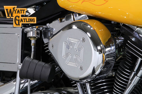 Chrome Wyatt Gatling Air Cleaner Assembly - V-Twin Mfg.