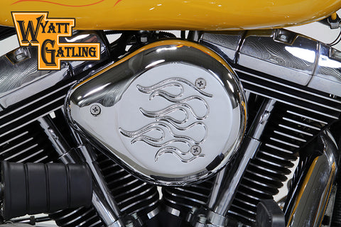 Chrome Wyatt Gatling Air Cleaner Assembly - V-Twin Mfg.