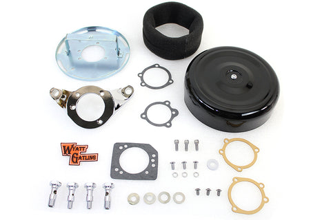 8 inch Round Air Cleaner Assembly Black - V-Twin Mfg.