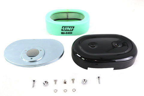 Oval Air Cleaner Assembly Black - V-Twin Mfg.