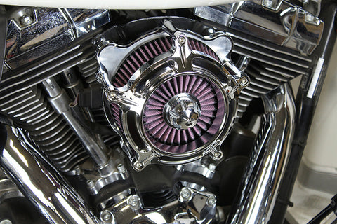 Exposed Filter Air Cleaner Kit Chrome - V-Twin Mfg.