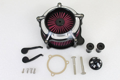 Exposed Filter Air Cleaner Kit Black - V-Twin Mfg.