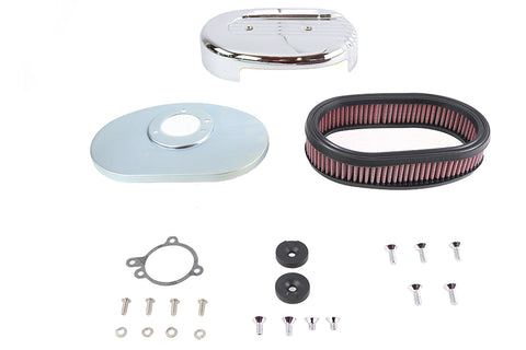 Shorty Oval Air Cleaner Kit Chrome - V-Twin Mfg.