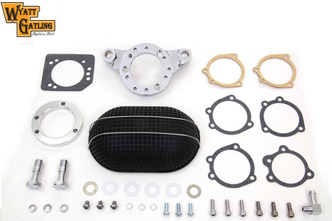 Black Wyatt Gatling Air Cleaner Assembly - V-Twin Mfg.