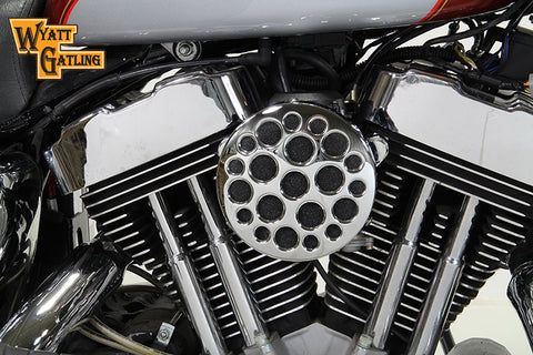 Chrome Wyatt Gatling Air Cleaner Assembly - V-Twin Mfg.