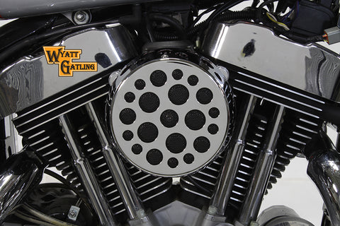 Chrome Wyatt Gatling Air Cleaner Assembly - V-Twin Mfg.