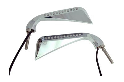 Chrome Evil Eye LED Mirror Set - V-Twin Mfg.