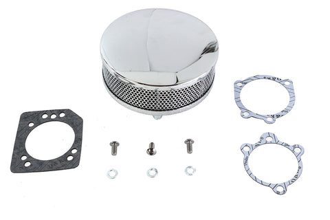Wyatt Gatling Round Air Cleaner Chrome - V-Twin Mfg.