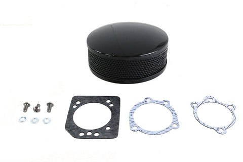 Wyatt Gatling Round Air Cleaner Black - V-Twin Mfg.