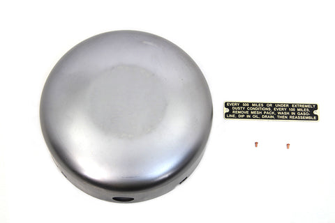 Raw 6 inch Air Cleaner Cover - V-Twin Mfg.