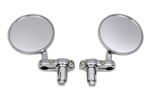 Cafe Style Mirror Set Chrome - V-Twin Mfg.