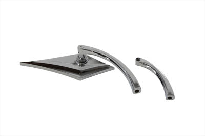 Zoid Mirror with Billet Curved Stem - V-Twin Mfg.