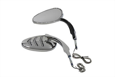 Detonator LED Mirror Set Billet - V-Twin Mfg.