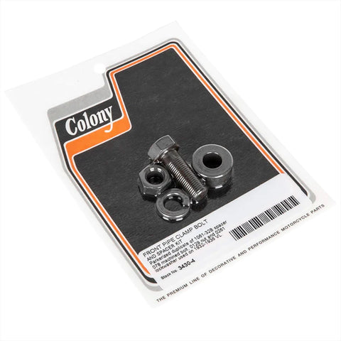Front Pipe Clamp Bolt and Spacer Kit Parkerized - V-Twin Mfg.
