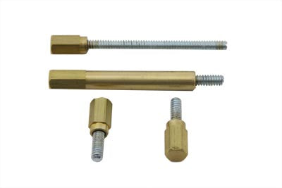 Carburetor Float Bowl Screw Kit Brass Finish - V-Twin Mfg.