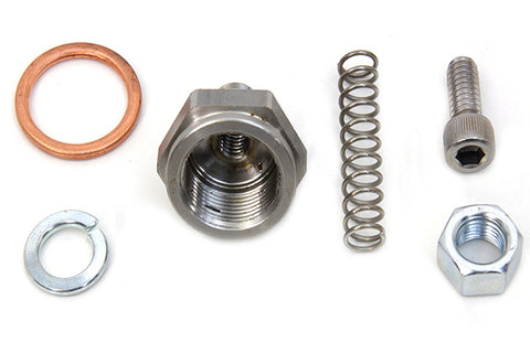 Linkert Carburetor Bowl Lock Nut with Drain Zinc - V-Twin Mfg.