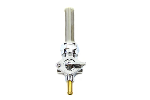 Chrome Petcock with Straight Outlet and Nut - V-Twin Mfg.