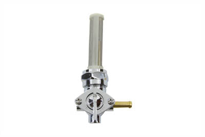 Chrome Petcock with Right Outlet and Nut - V-Twin Mfg.
