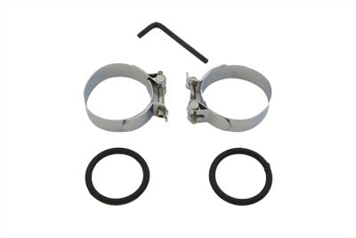 Chrome Intake Manifold Clamp Set - V-Twin Mfg.