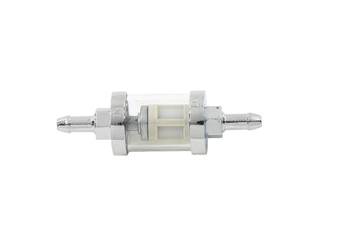 Kleer-Thru Fuel Filter Chrome and Glass - V-Twin Mfg.